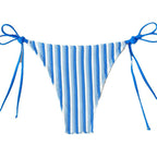 Damen Bikinislip mit verstellbaren Bindändern und Streifenmuster