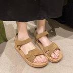Damen modische Riemensandalen mit flexiblem Fußbett und verstellbaren Riemen