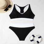 Damen Sportlicher Bikini mit hoch tailliertem Schnitt R&B