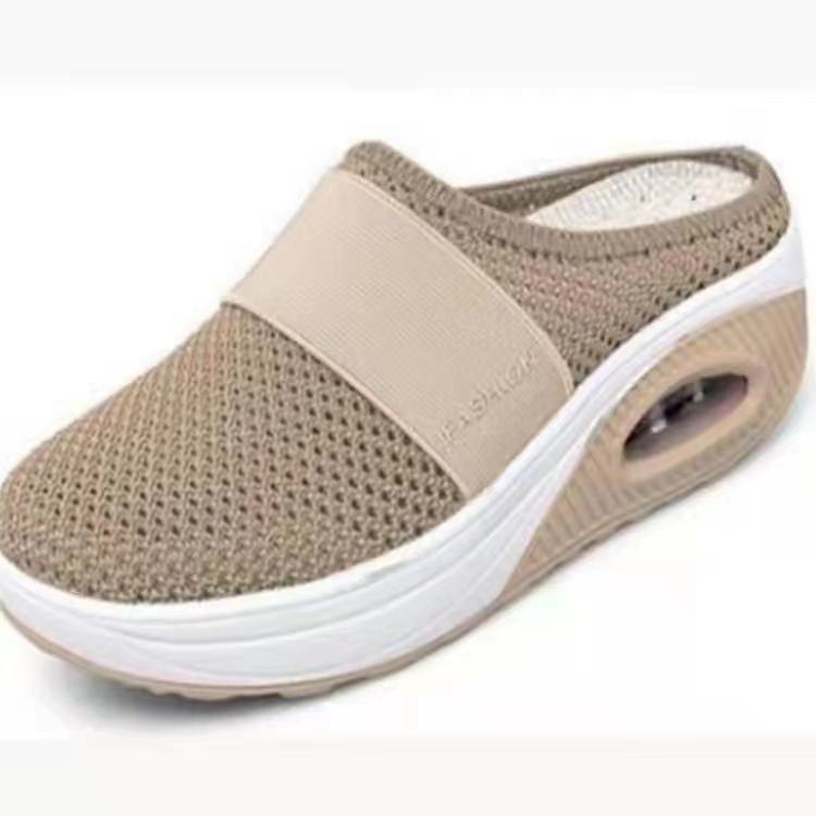 Damen bequeme Clogs mit atmungsaktivem Mesh-Obermaterial und stützendem Fußbett R&B