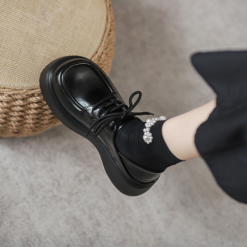 Damen Hochglänzende Komfortschuhe mit Schnürung R&B