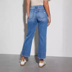 Damen Trendige Fransenjeans mit Destroyed-Details R&B