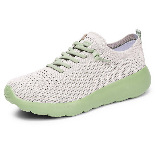 Damen Sportliche Freizeitsneakers mit elastischer Mesh-Oberfläche R&B