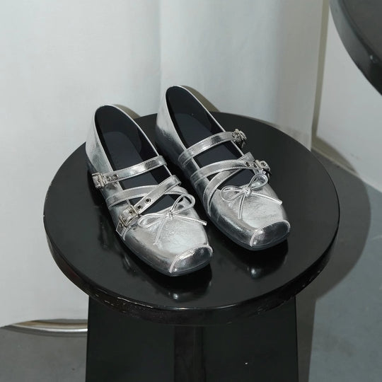 Damen Mokassins mit verstellbarem Riemen und eleganter Schnallenverzierung R&B