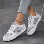 Damen modische Freizeit Sneakers mit Musterdruck und gepolsterter Sohle