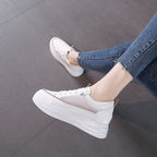 Damen modische Sneakers mit eleganter Plattform und atmungsaktiver Mesh-Oberfläche R&B