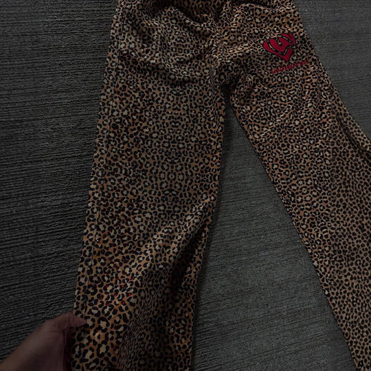 Damen Modische Freizeithose im Leopardenmuster mit lockerer Passform R&B