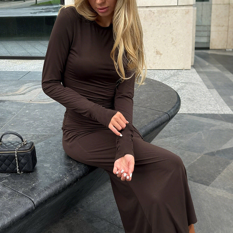 Damen Elegantes langes Kleid mit zeitlosem Design und tailliertem Schnitt R&B