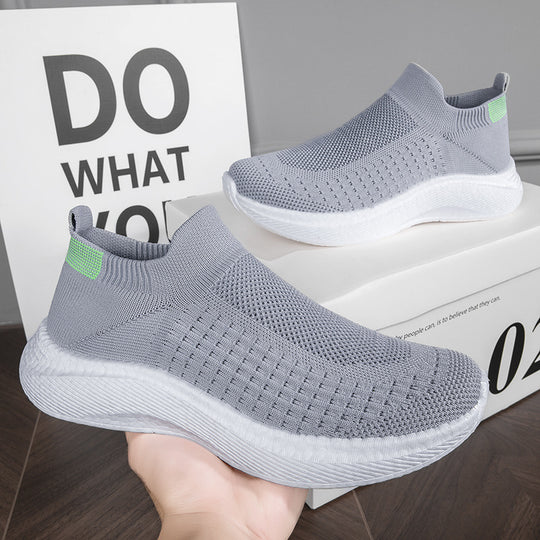Damen Sneakers mit elastischem Strick-Obermaterial und rutschfester Sohle R&B