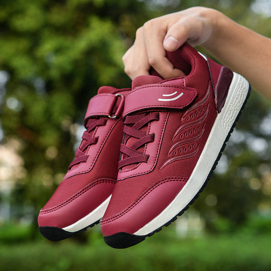 Damen Sportliche Sneakers mit verstellbarem Klettverschluss und atmungsaktiver Oberflächenstruktur R&B