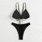 Damen Triangel-Bikinioberteil mit verstellbaren Trägern und trendigem Kreuzdesign