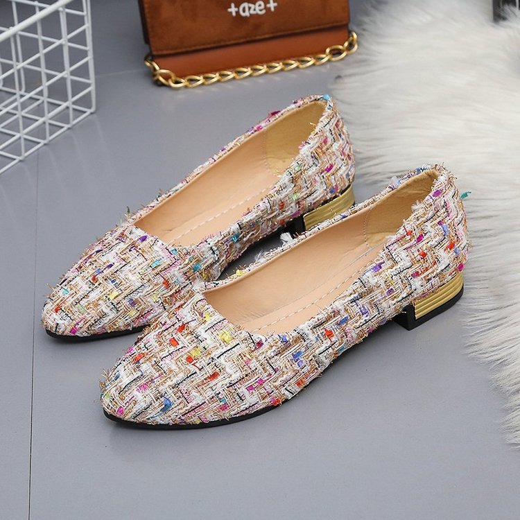 Damen elegante Ballerinas mit modischem Flachabsatz und farbenfrohem Obermaterial R&B