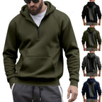 Herren Kapuzensweater mit Reißverschluss und praktischer Kängurutasche R&B