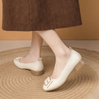 Damen elegante Ballerinas mit schickem Schnallen-Design R&B