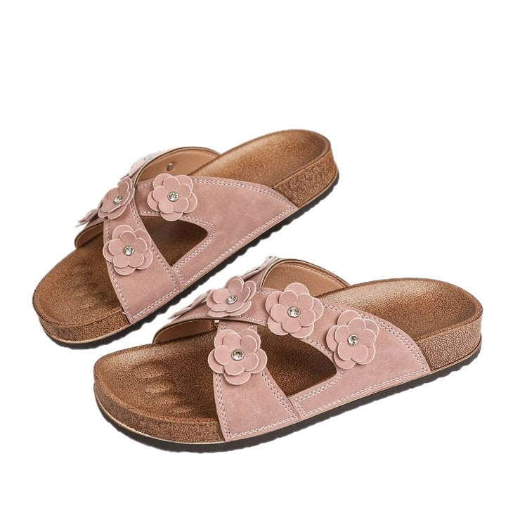 Damen Komfortable und stilvolle Blüten-Sandalen R&B