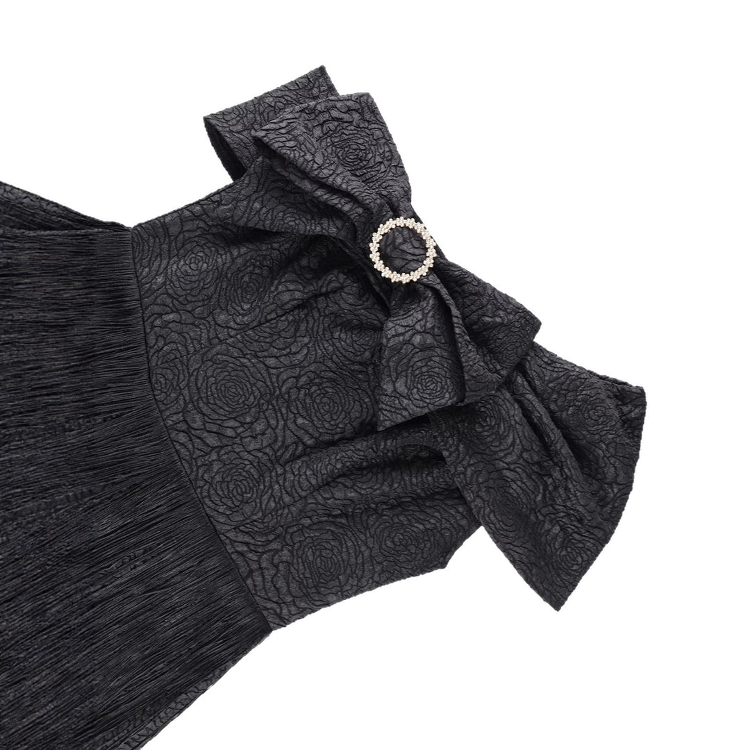 Damen glamouröses Abendkleid mit Rüschen und Fransen R&B