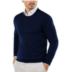 Herren eleganter Rundhals-Pullover aus feiner Baumwolle R&B