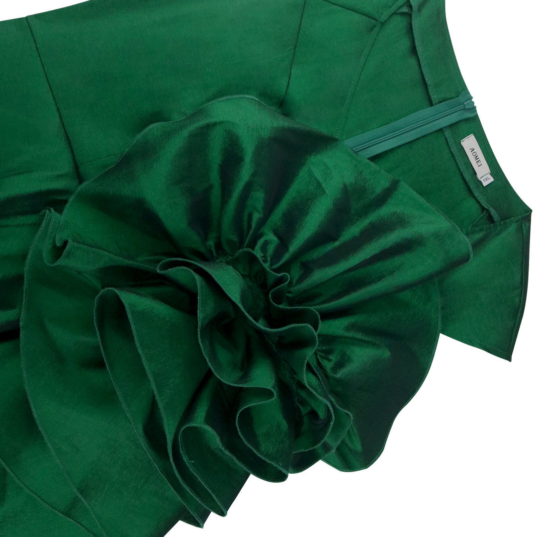 Damen Cocktailkleid mit voluminösen Rüschen und elegantem Peplum R&B