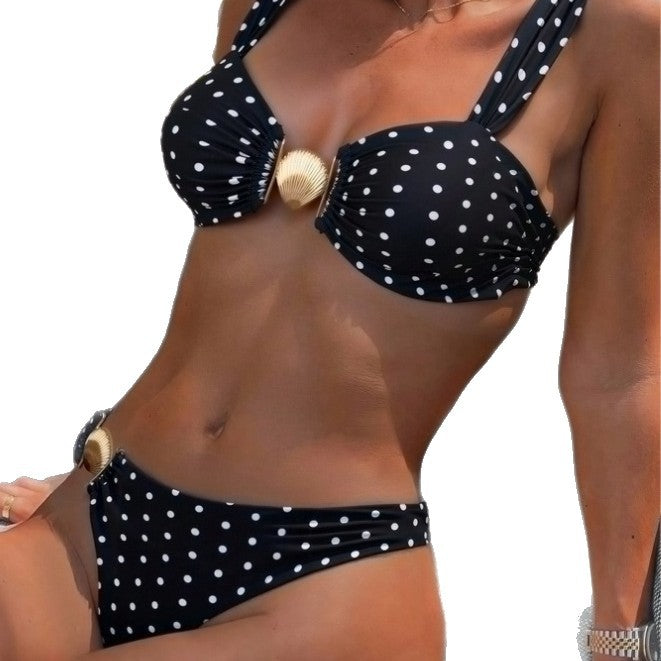 Damen Bikini mit stilvollem gepolstertem Oberteil und elastischem Höschen R&B