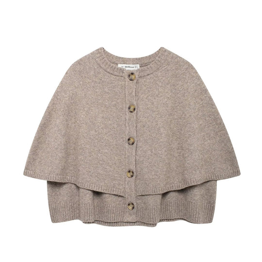 Damen Strick Poncho R&B