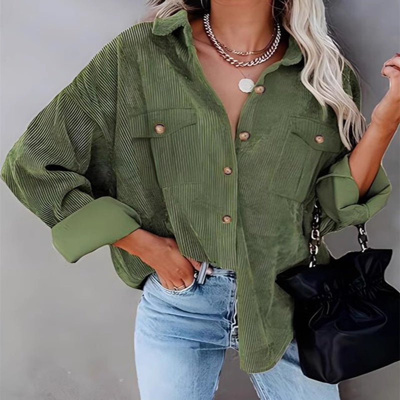 Damen Utility-Jacke mit detailreicher Knopf- und Taschenverarbeitung R&B
