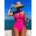 Damen Hochgeschnittener Cut-Out Badeanzug mit verstellbaren Trägern R&B