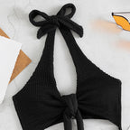 Damen Hochgeschnittener Cut-Out Badeanzug