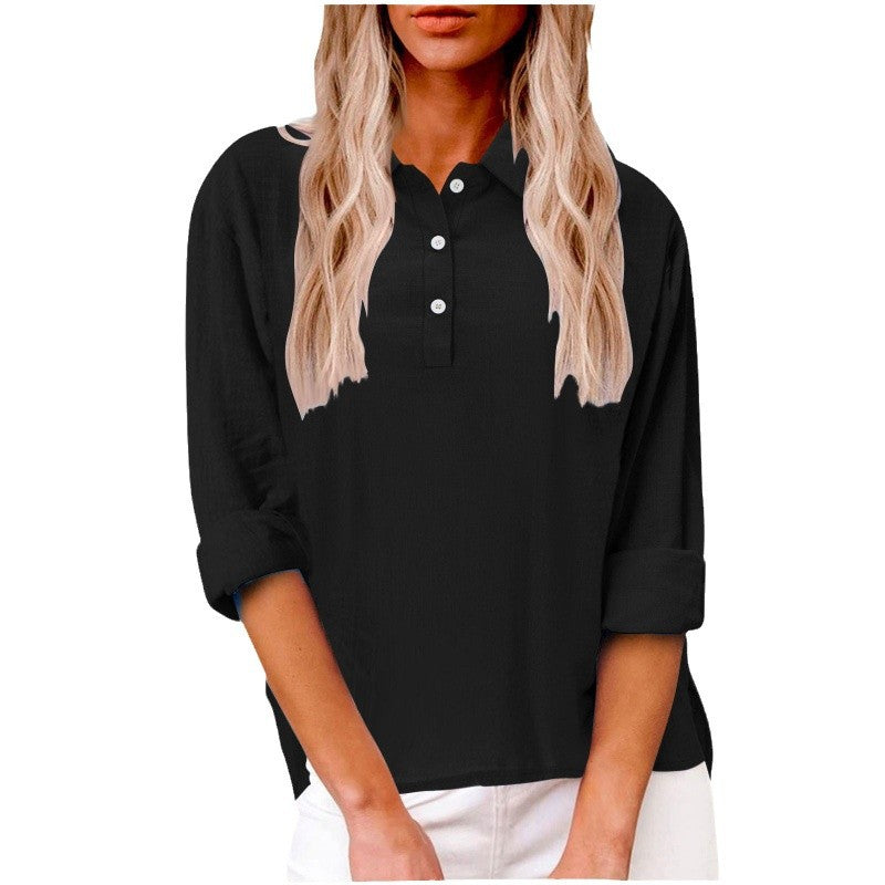 Damen Strickbluse mit Knopfdetail und lässigem Schnitt R&B