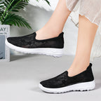Damen Bequeme Spitzen Slip-On Schuhe