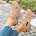 Damen Sportliche und luftige Zehentrenner-Sandalen mit verstellbaren Riemen R&B