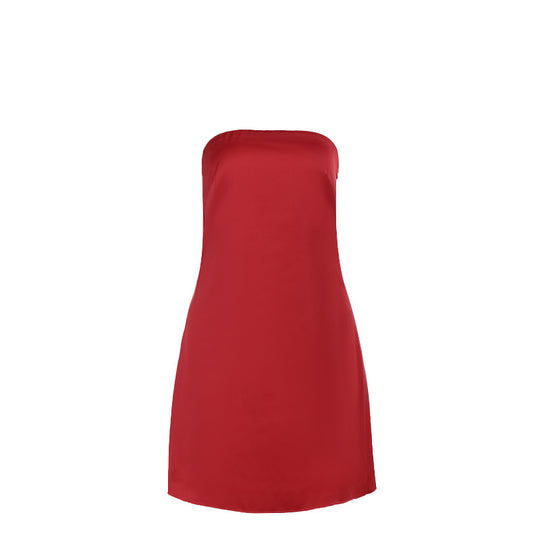 Damen ärmelloses Minikleid im schlichten Design R&B