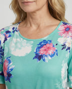 Damen Midikleid floral schwingend