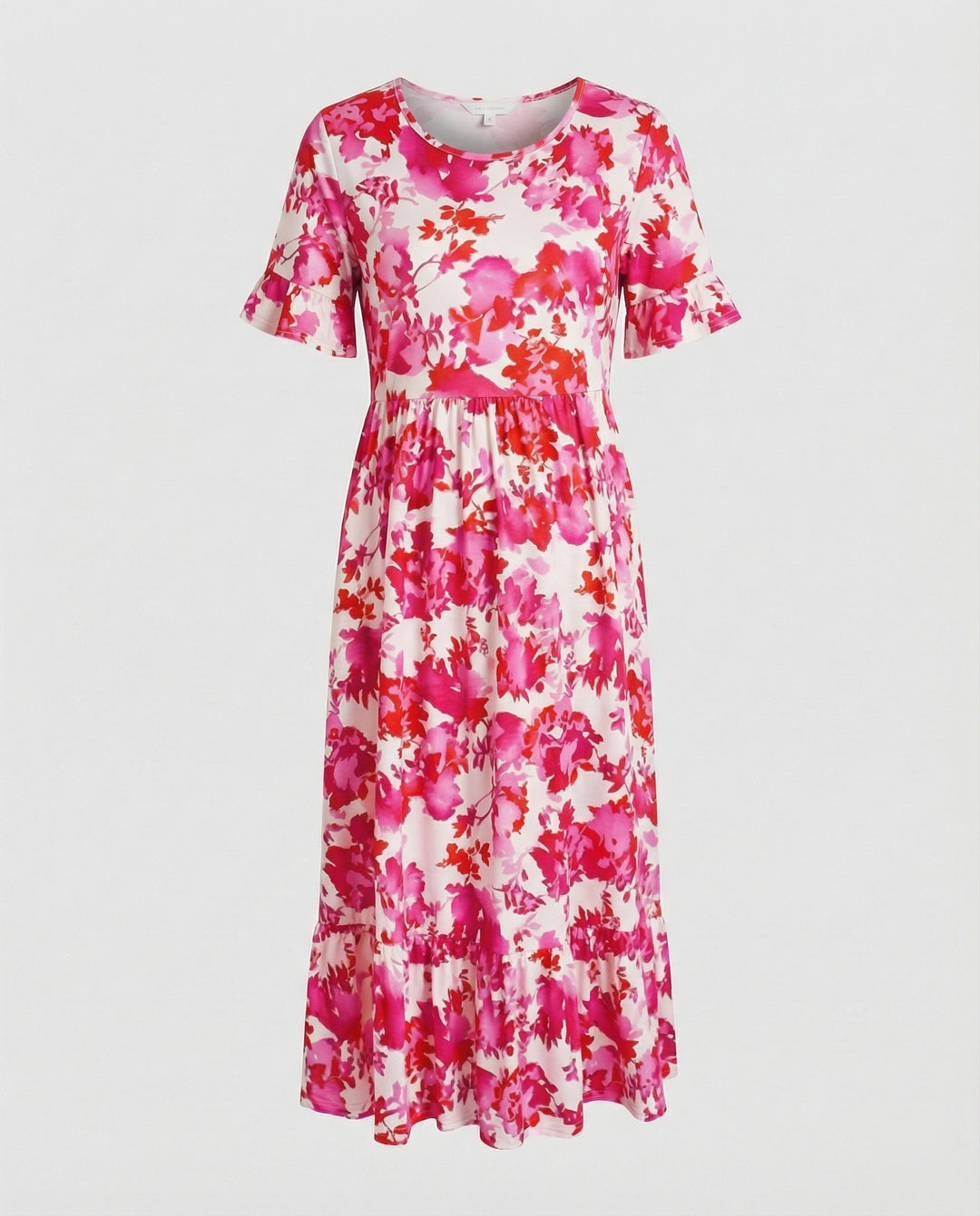 Damen Midikleid floral schwingend