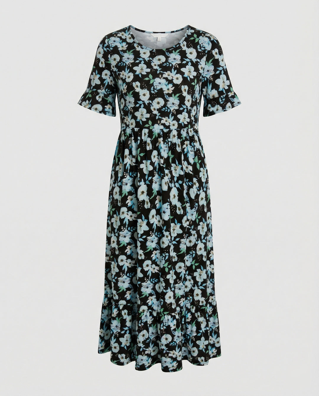 Damen Midikleid floral schwingend