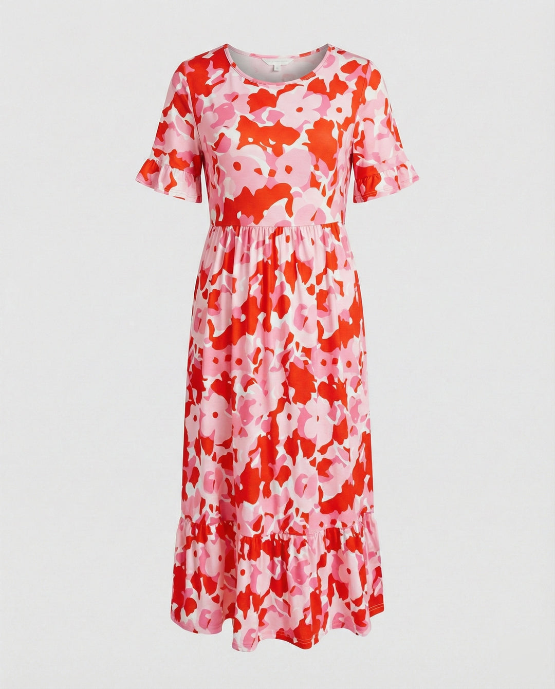 Damen Midikleid floral schwingend