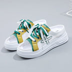 Damen Sommer Sneaker mit offenen Zehen und bequemer Sohle R&B