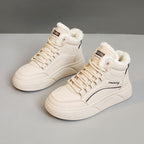 Damen hochflorige Sneakers mit kuscheligem Innenfutter R&B