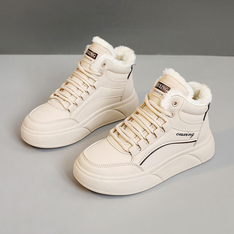 Damen hochflorige Sneakers mit kuscheligem Innenfutter R&B
