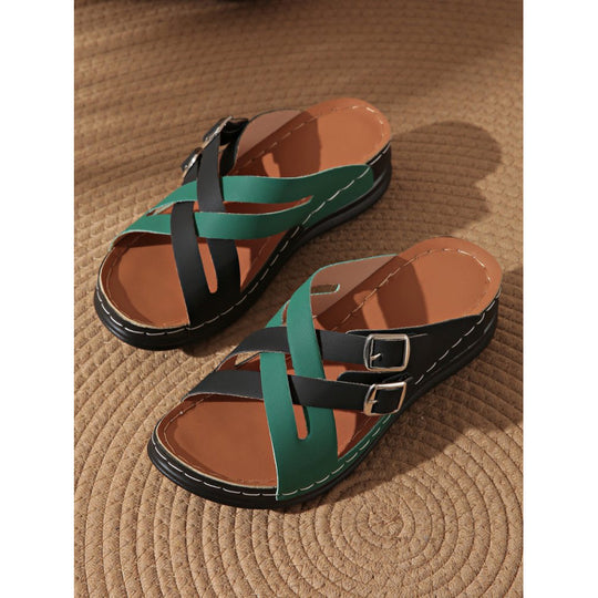 Damen Modische Absatzsandalen mit verstellbaren Riemen und ergonomischer Sohle R&B