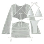 Damen Cut-Out Strandkleid
