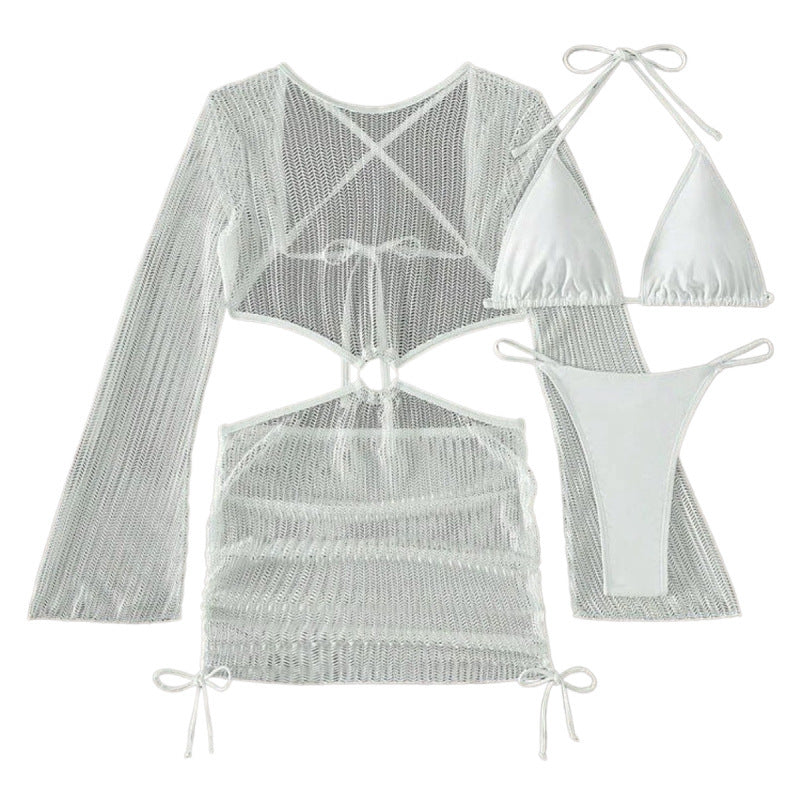 Damen Cut-Out Strandkleid
