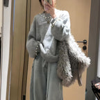 Damen Eleganter Pullover mit Perlendesign und lässigem Schnitt