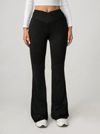 Damen Flared Leggings mit hohem Bund und sportlicher Passform R&B