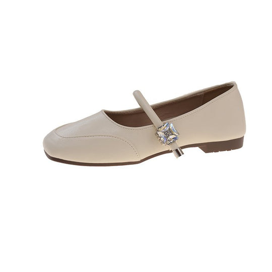 Damen elegante Ballerinas mit dekorativem Verschluss R&B