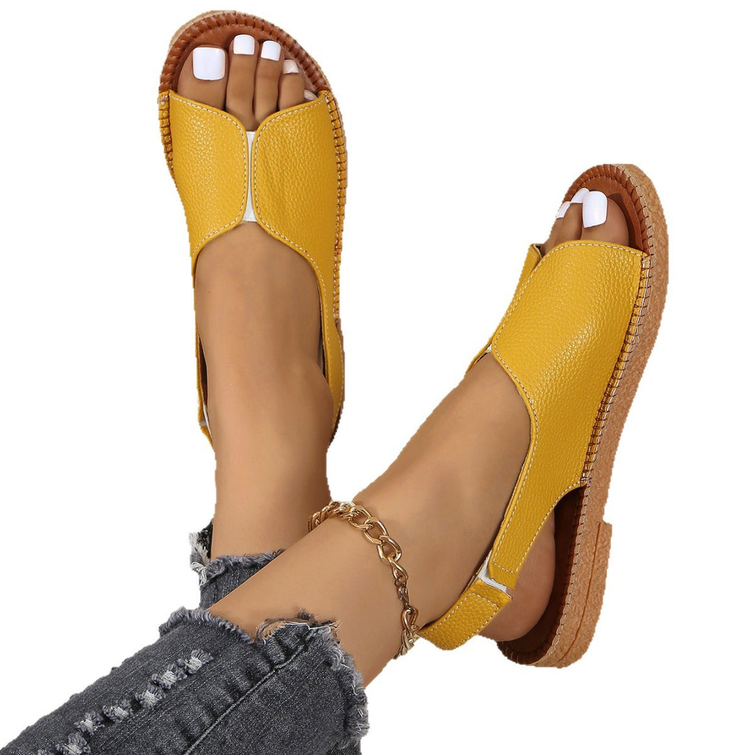 Damen offene Riemchensandalen mit weichem Fußbett und modischer Gestaltung R&B