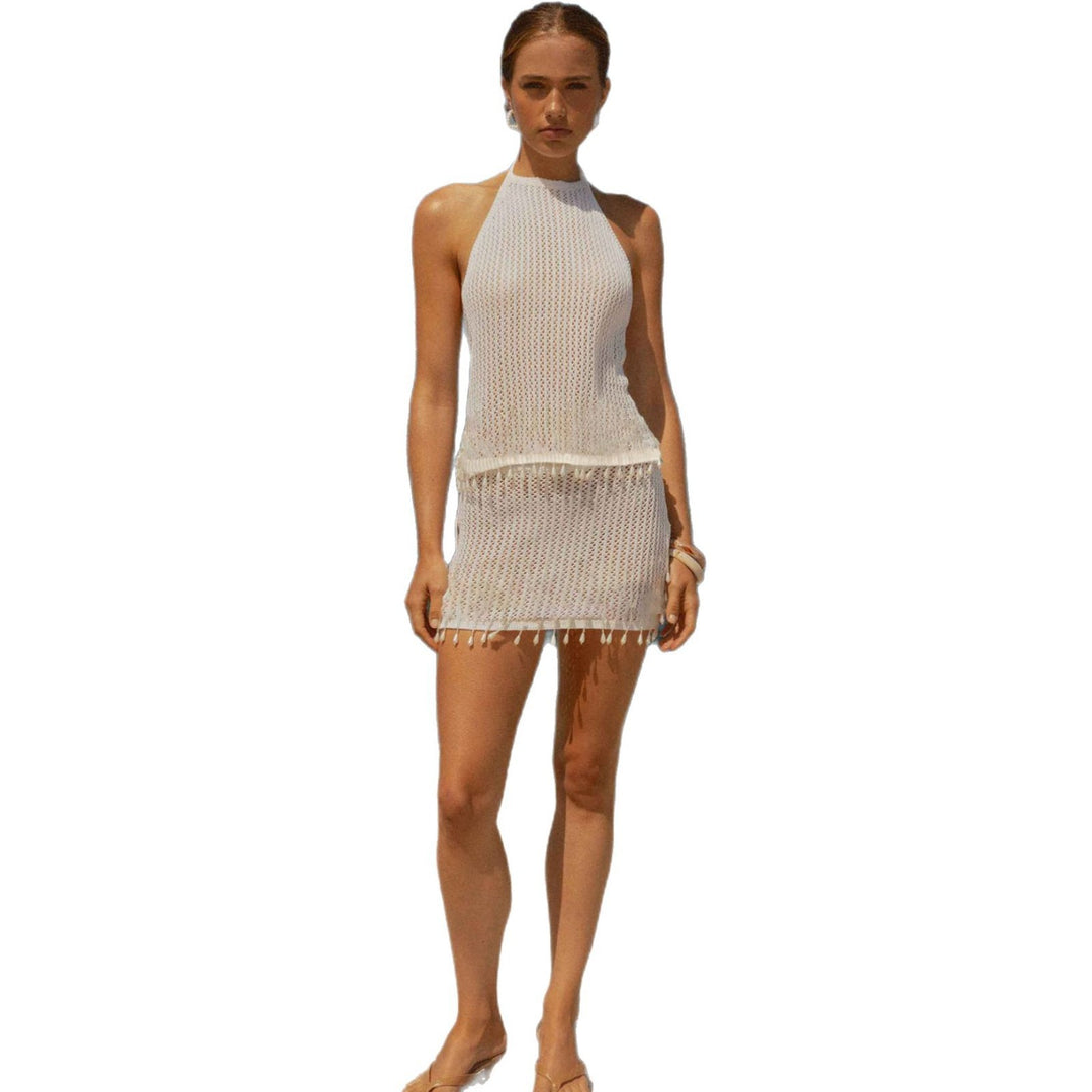 Damen Strandkleid mit Fransen R&B