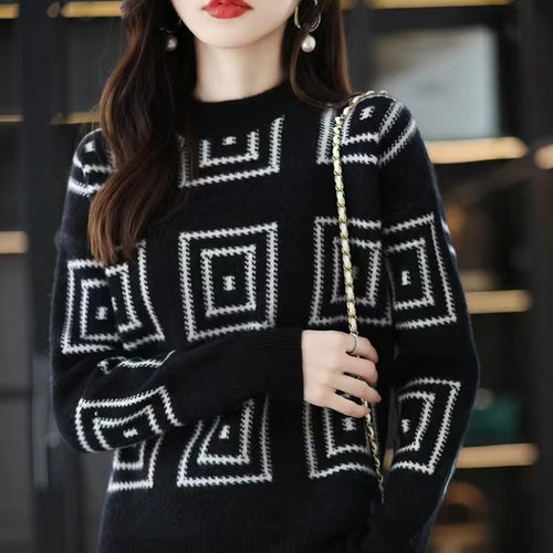 Damen gemusterter Pullover R&B
