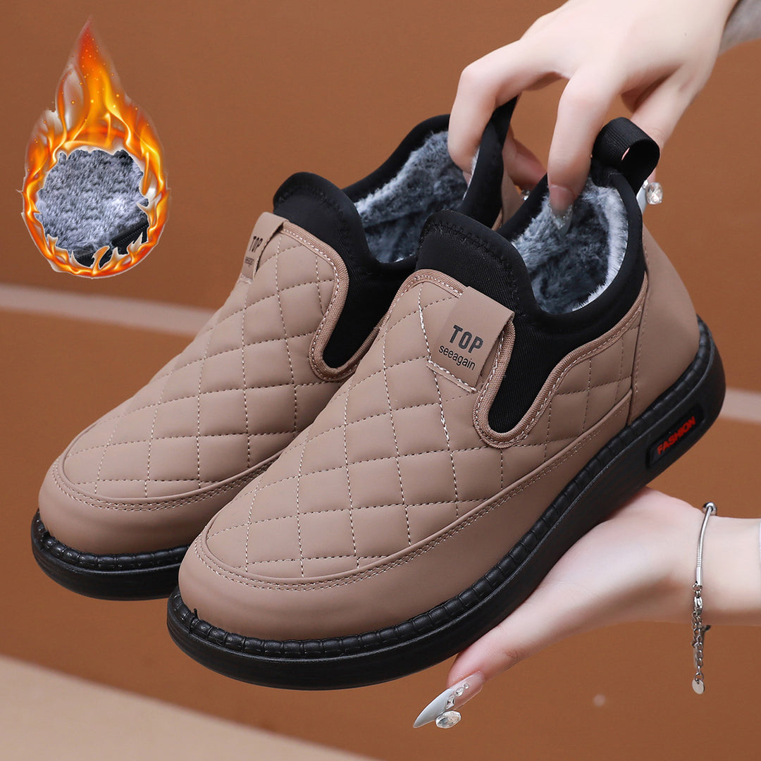 Damen Bequeme und warme Hausschuhe mit rutschfester Sohle R&B