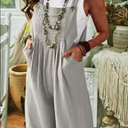 Damen Lässiger Jumpsuit mit praktischem Taschendesign und weiten Beinen R&B