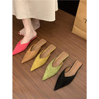 Damen spitze Mules aus weichem Veloursleder R&B